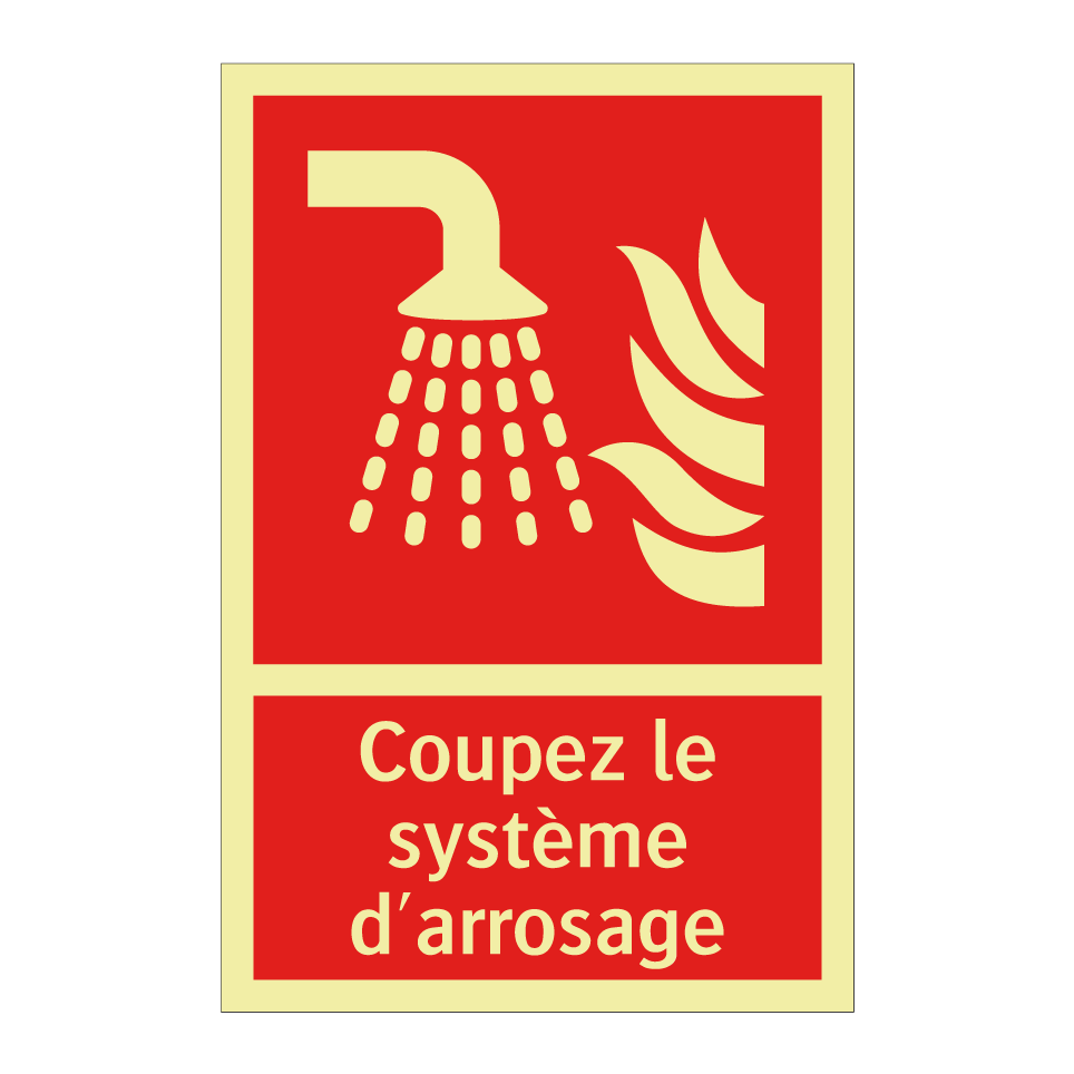 Coupez le système d'arrosage