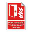 Porte coupe-feu veuillez garder fermée