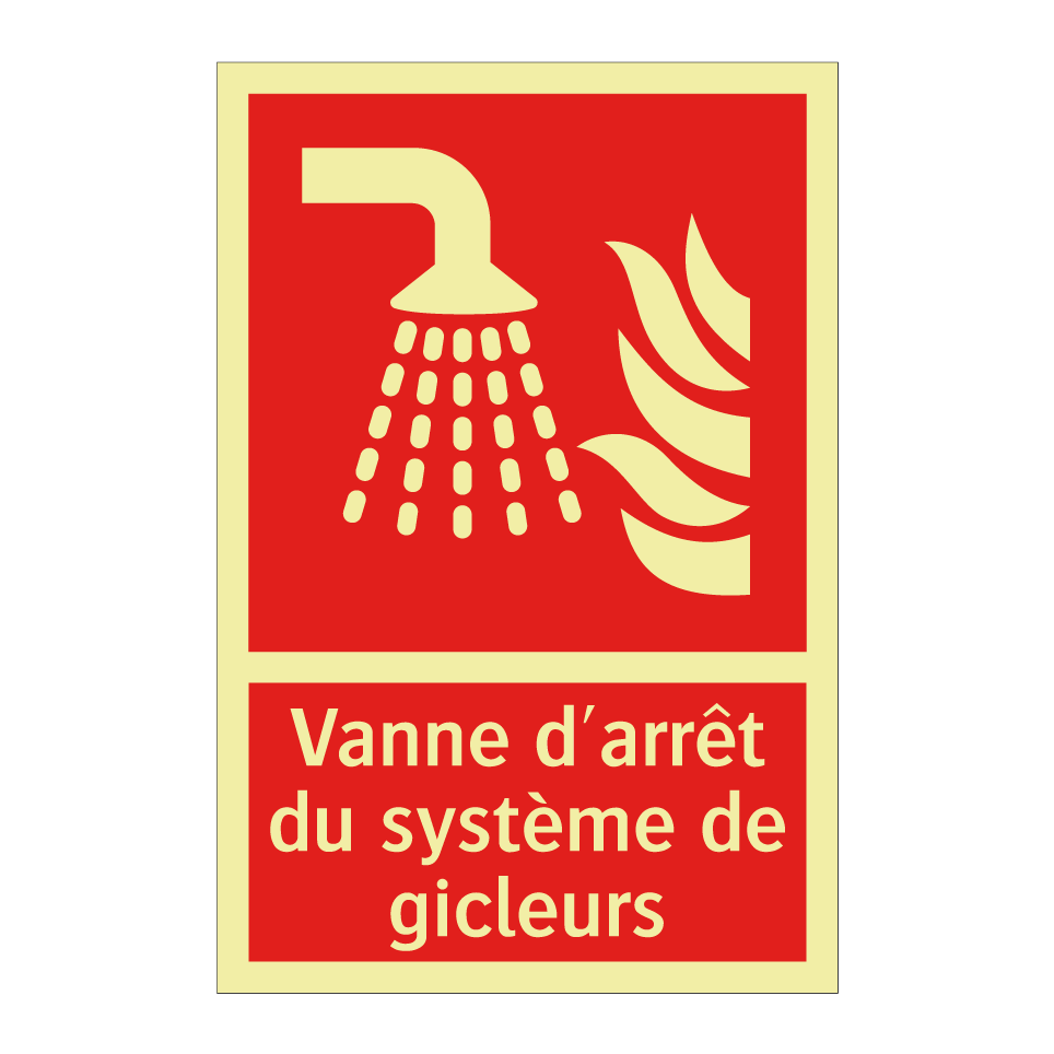Vanne d'arrêt du système de gicleurs