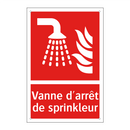 Vanne d'arrêt de sprinkleur