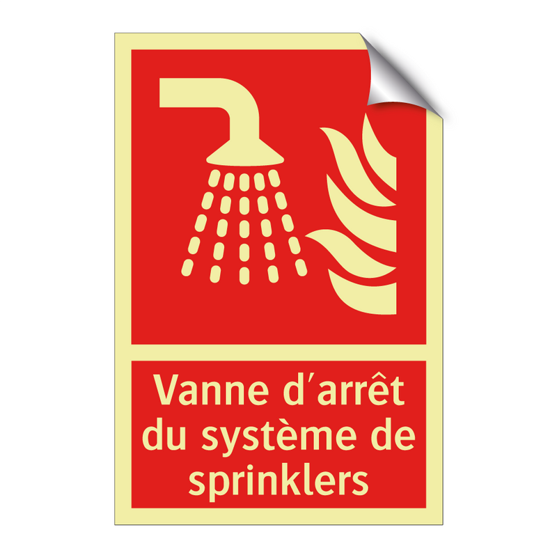 Vanne d'arrêt du système de sprinklers