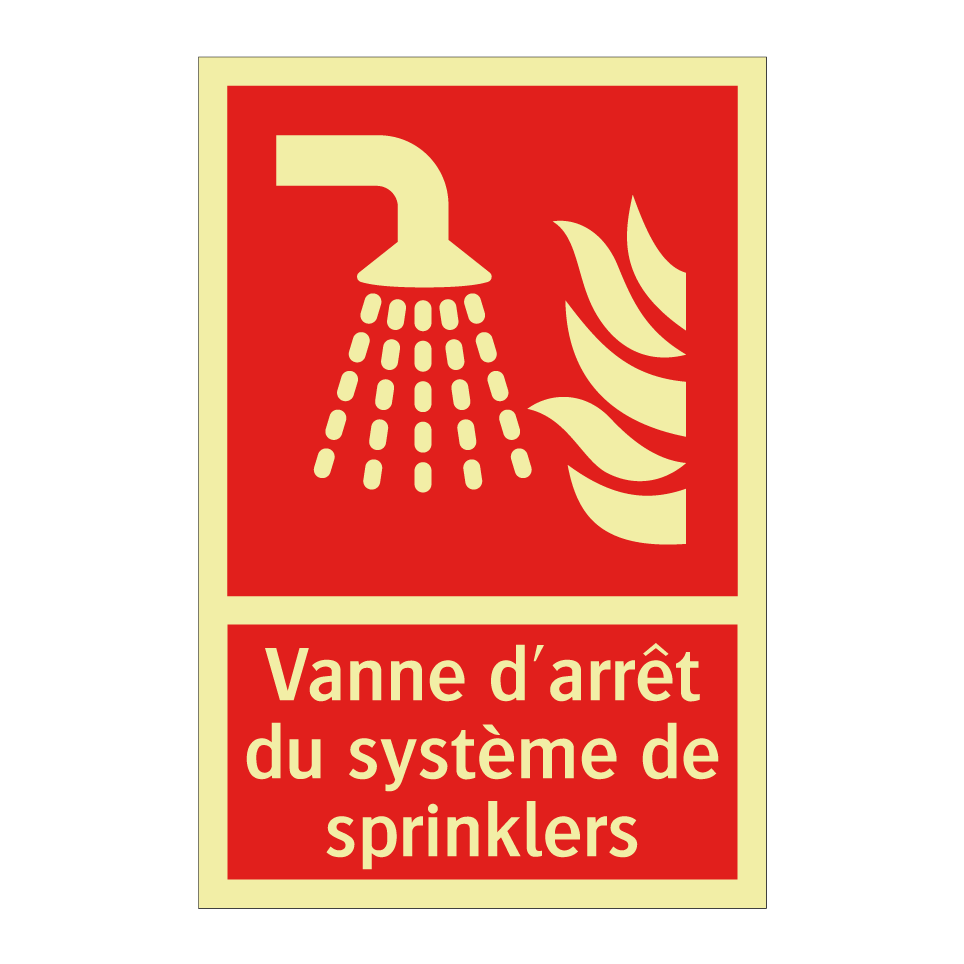Vanne d'arrêt du système de sprinklers
