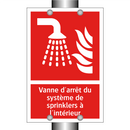 Vanne d'arrêt du système de sprinklers à l'intérieur