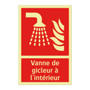 Vanne de gicleur à l'intérieur