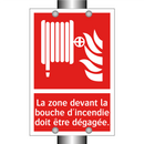 La zone devant la bouche d'incendie doit être dégagée.