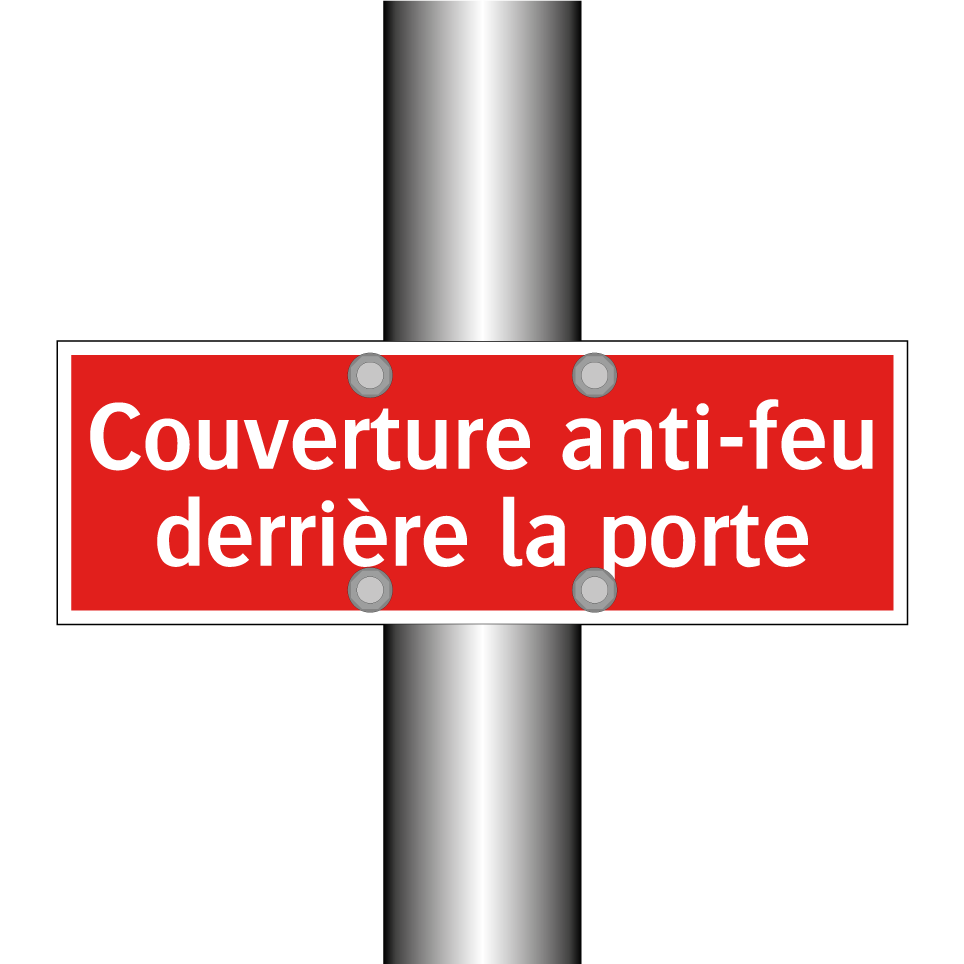 Couverture anti-feu derrière la porte