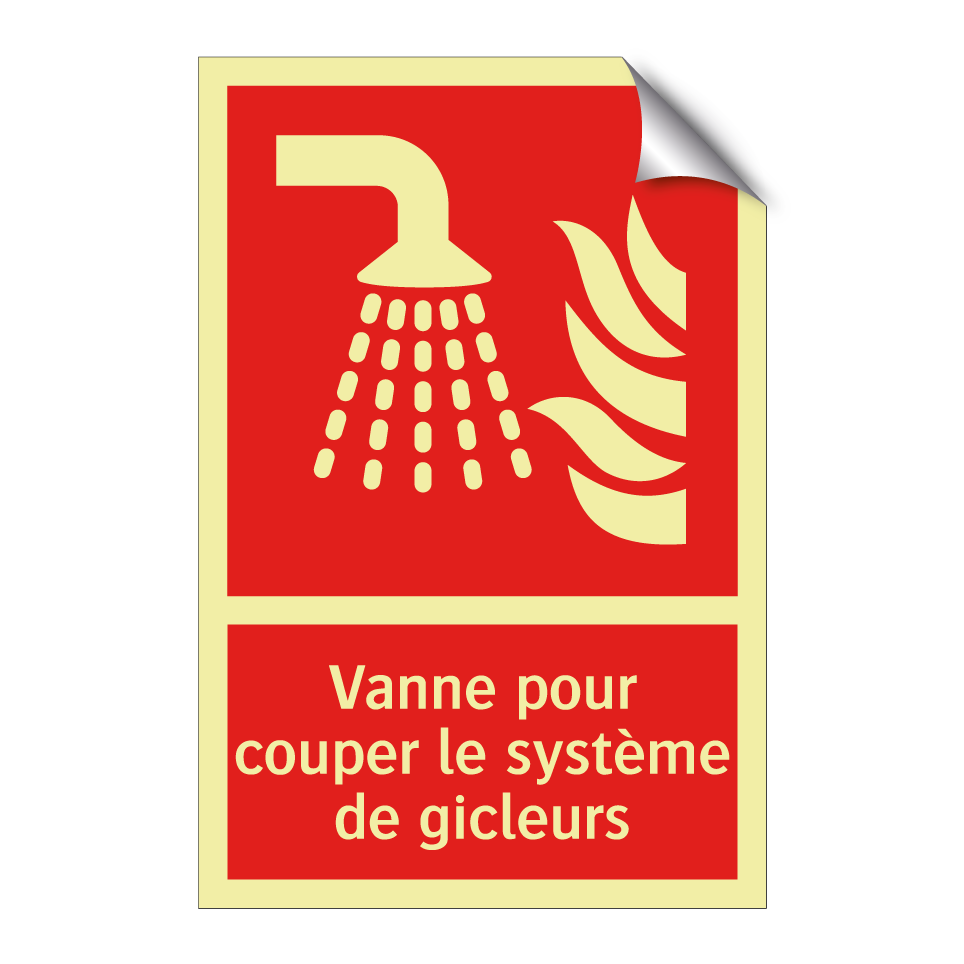Vanne pour couper le système de gicleurs