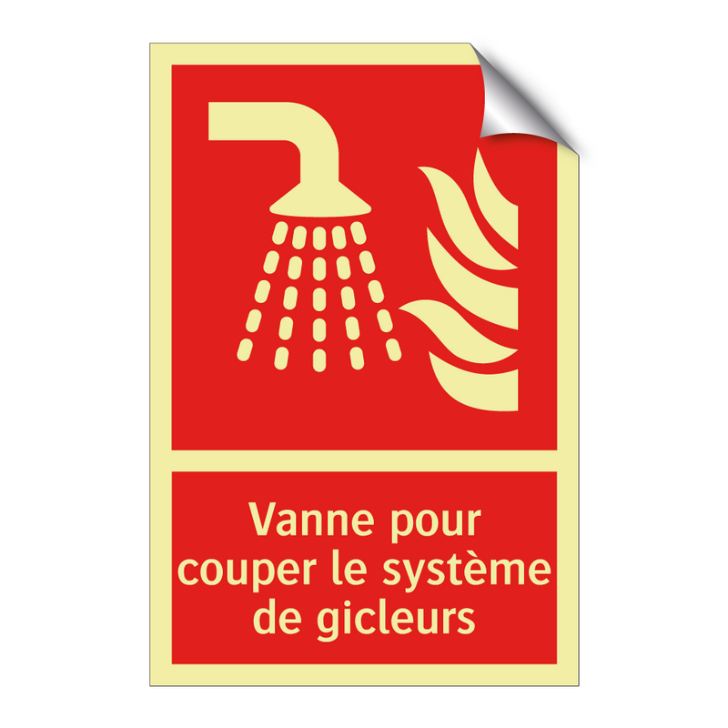 Vanne pour couper le système de gicleurs