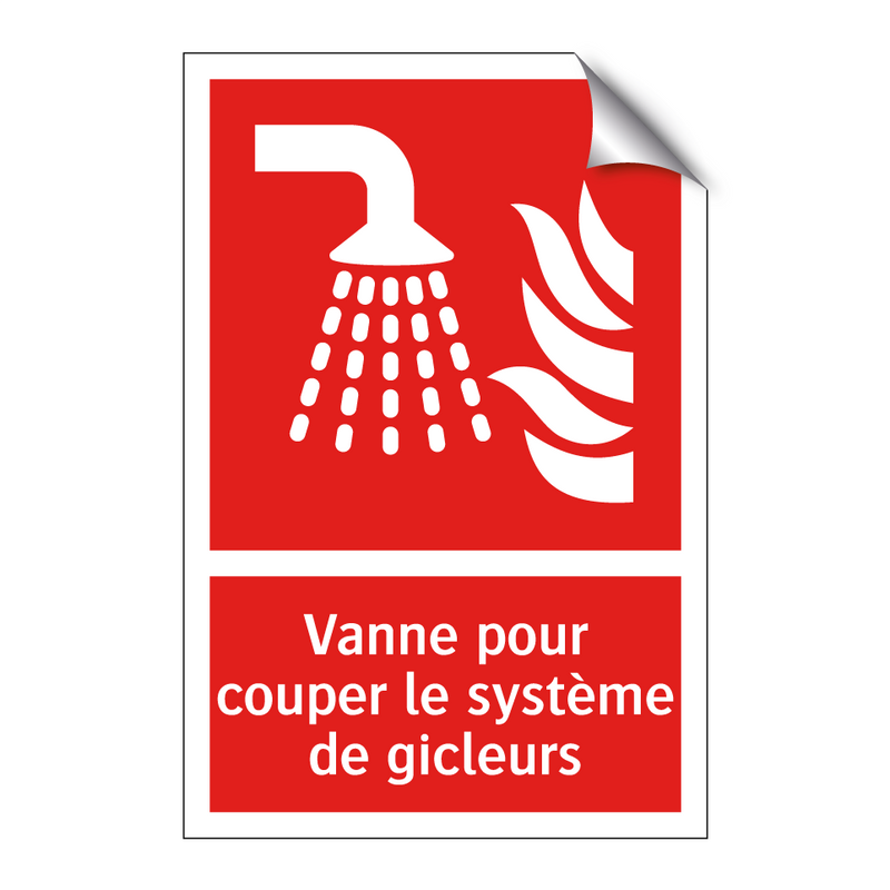 Vanne pour couper le système de gicleurs