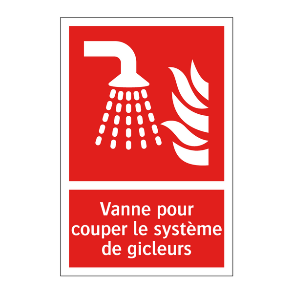 Vanne pour couper le système de gicleurs