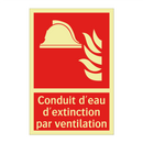 Conduit d'eau d'extinction par ventilation