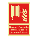 Bouche d'incendie murale pour le personnel formé