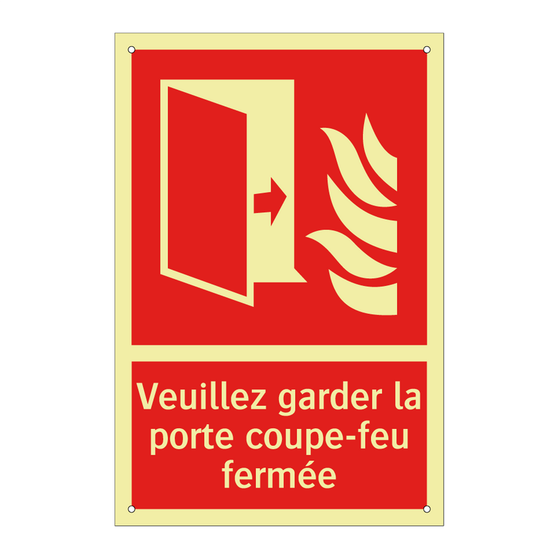 Veuillez garder la porte coupe-feu fermée