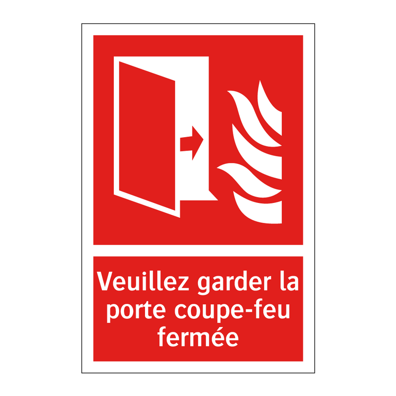 Veuillez garder la porte coupe-feu fermée