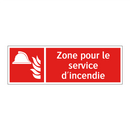 Zone pour le service d'incendie