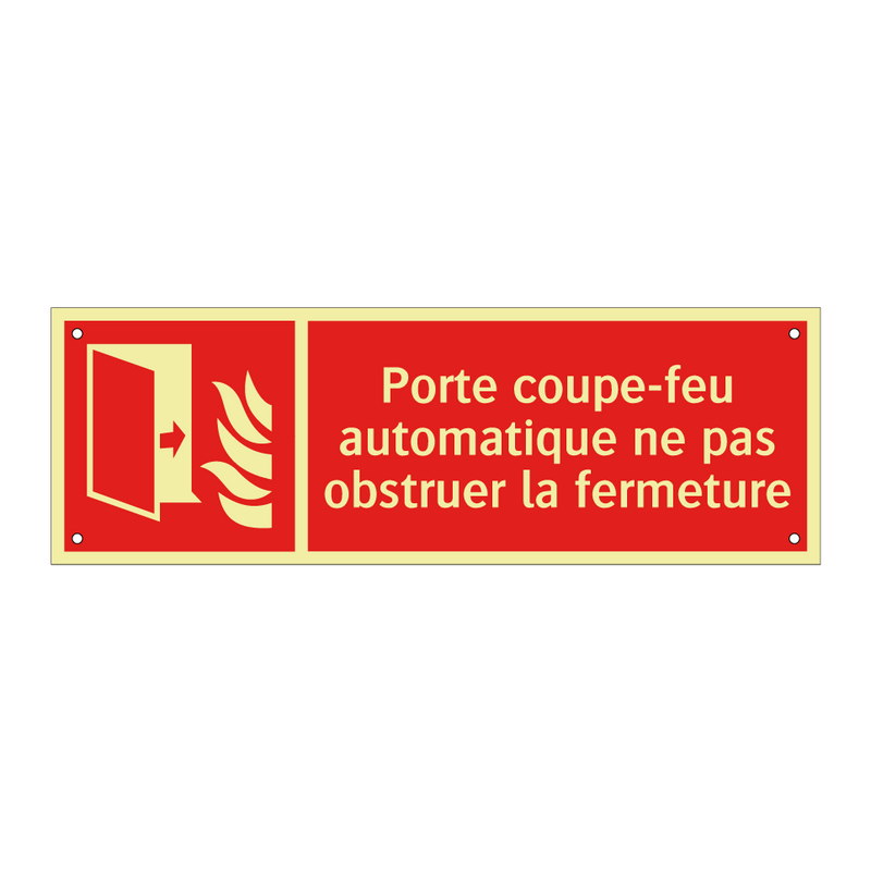 Porte coupe-feu automatique ne pas obstruer la fermeture