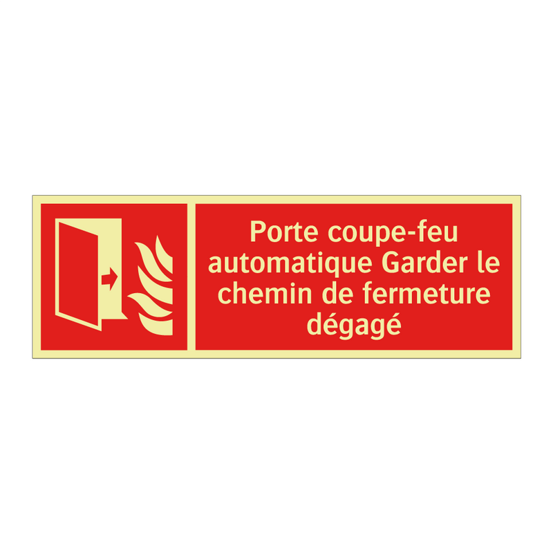 Porte coupe-feu automatique Garder le chemin de fermeture dégagé