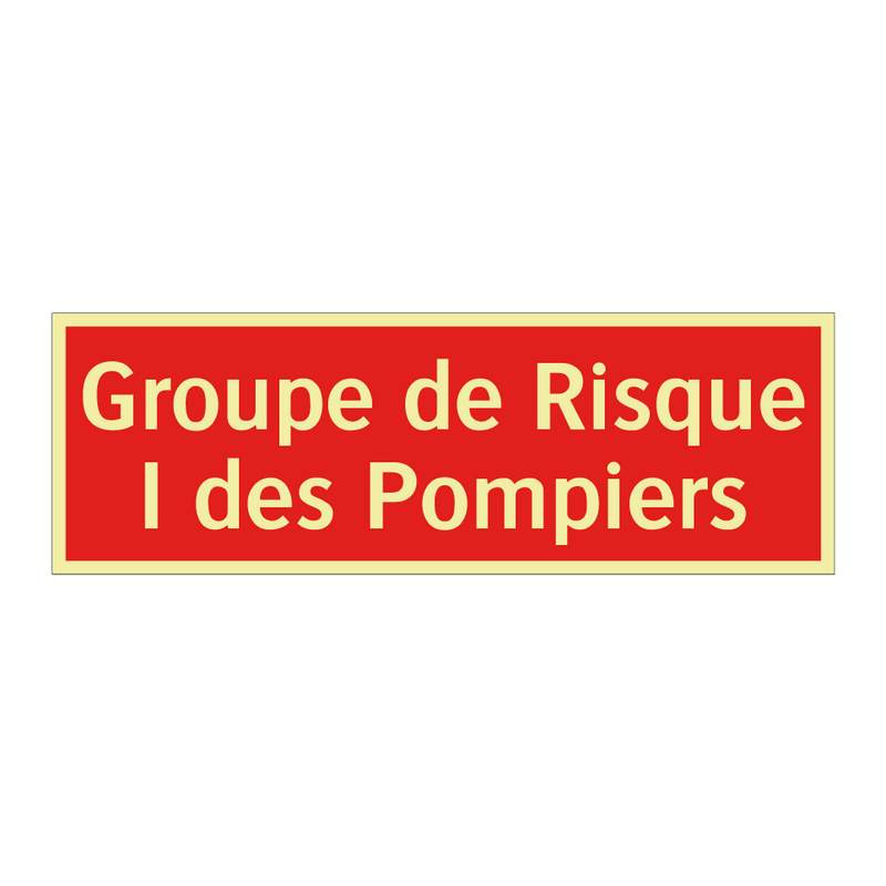 Groupe de Risque I des Pompiers