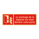 Le stockage de la batterie est situé derrière cette porte.