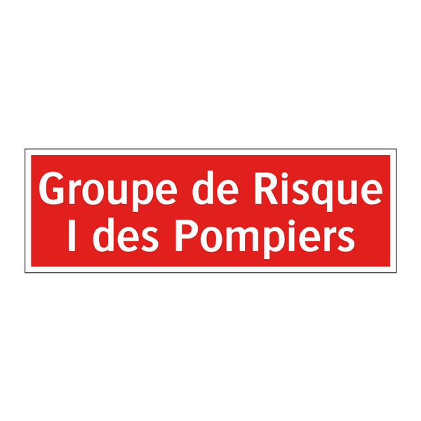 Groupe de Risque I des Pompiers
