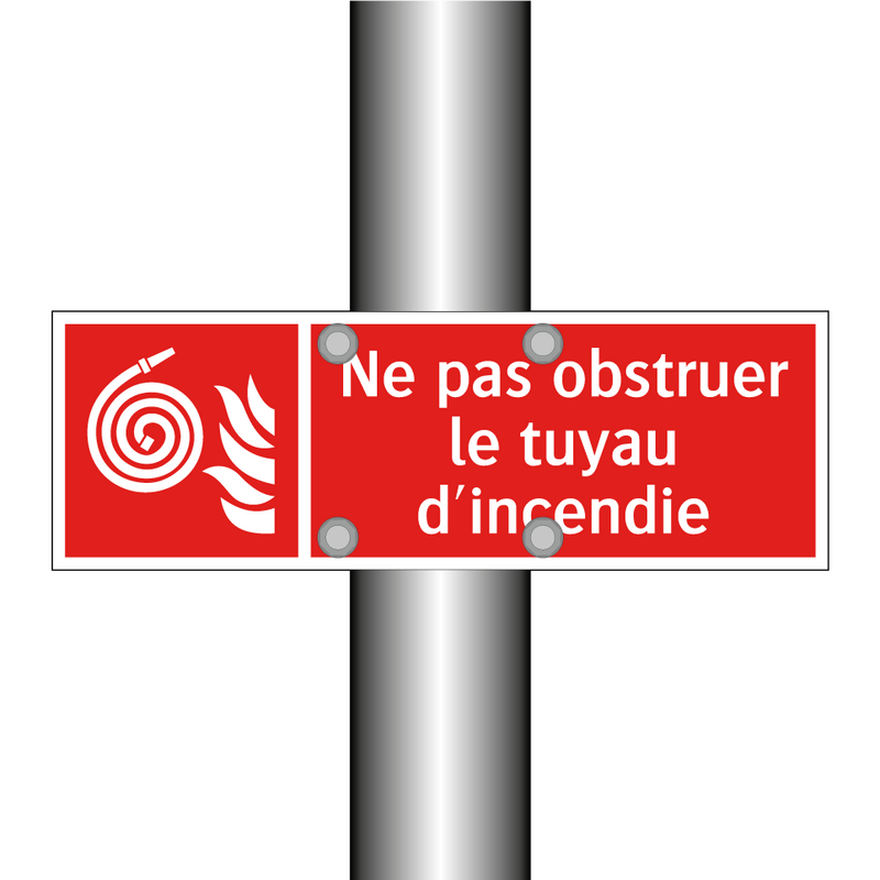 Ne pas obstruer le tuyau d'incendie
