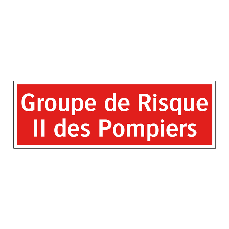 Groupe de Risque II des Pompiers