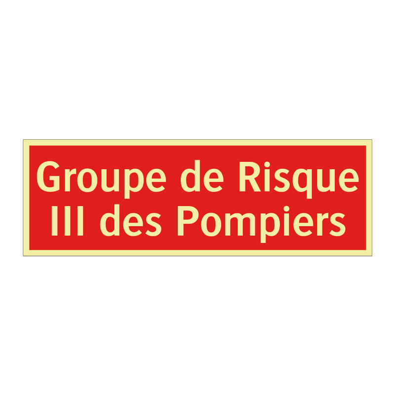 Groupe de Risque III des Pompiers