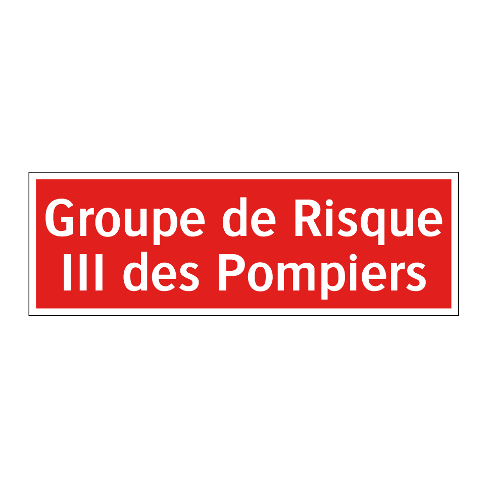 Groupe de Risque III des Pompiers