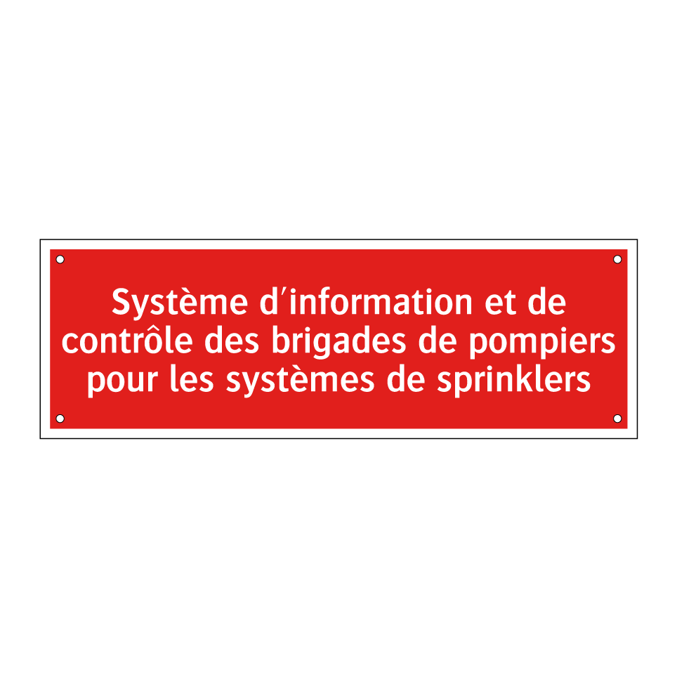 Système d'information et de contrôle des brigades de pompiers pour les systèmes de sprinklers