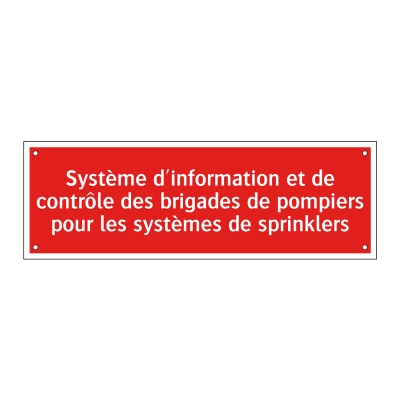 Système d'information et de contrôle des brigades de pompiers pour les systèmes de sprinklers