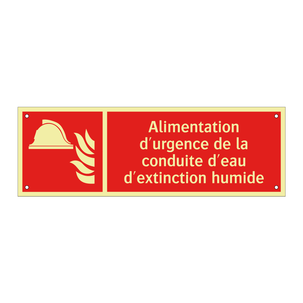 Alimentation d'urgence de la conduite d'eau d'extinction humide
