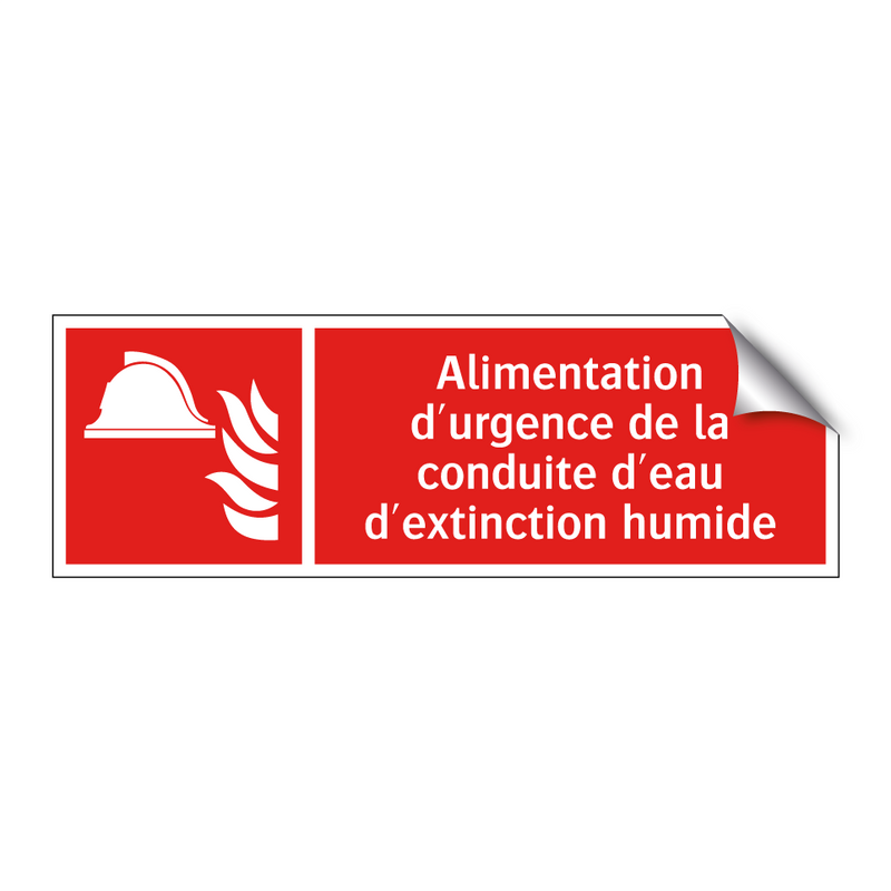Alimentation d'urgence de la conduite d'eau d'extinction humide