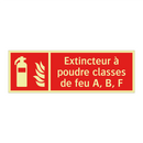 Extincteur à poudre classes de feu A, B, F