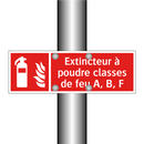 Extincteur à poudre classes de feu A, B, F