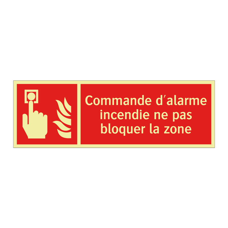 Commande d'alarme incendie ne pas bloquer la zone