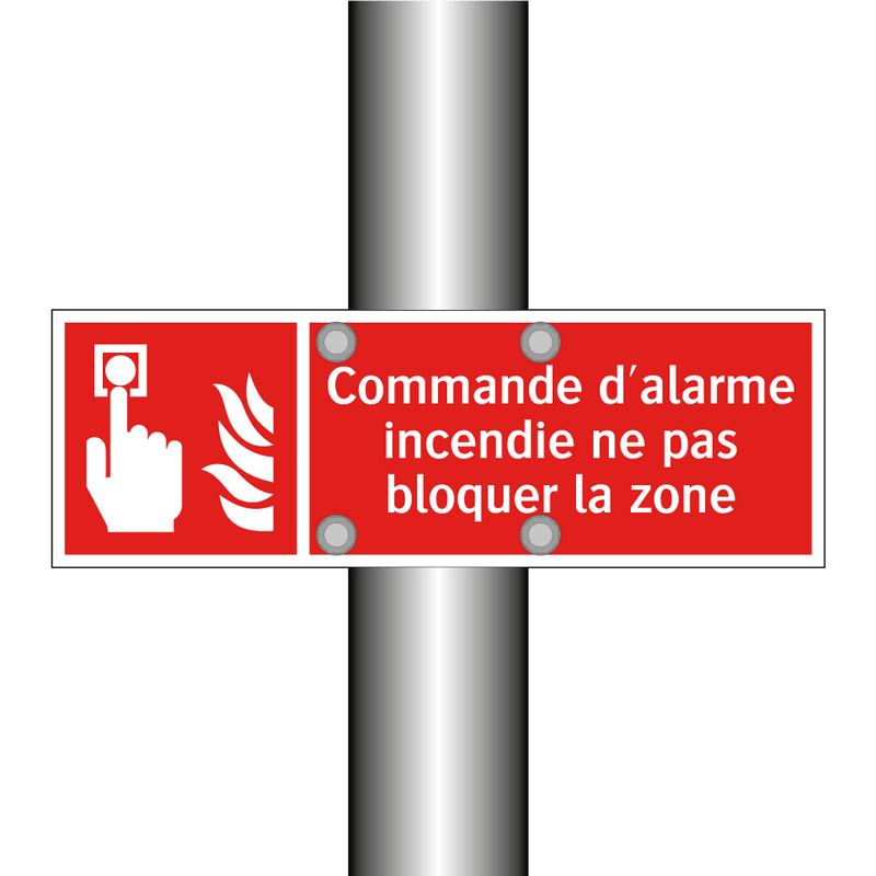 Commande d'alarme incendie ne pas bloquer la zone
