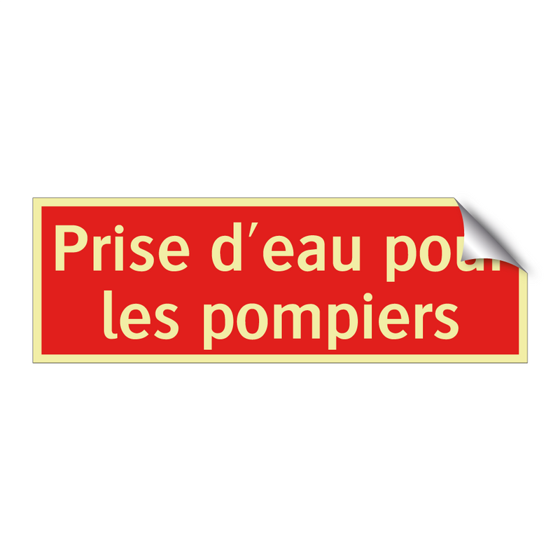 Prise d'eau pour les pompiers