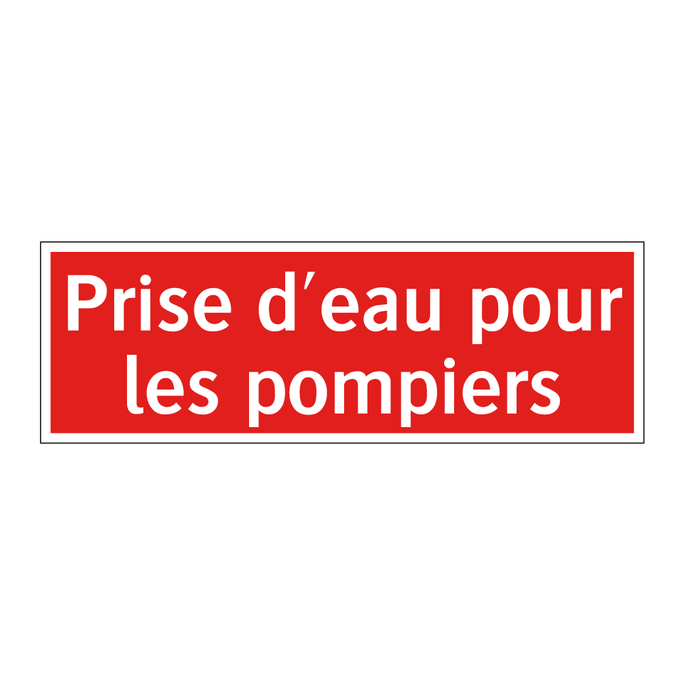 Prise d'eau pour les pompiers