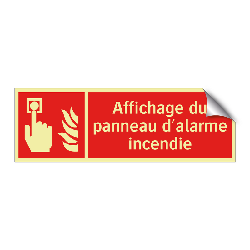 Affichage du panneau d'alarme incendie