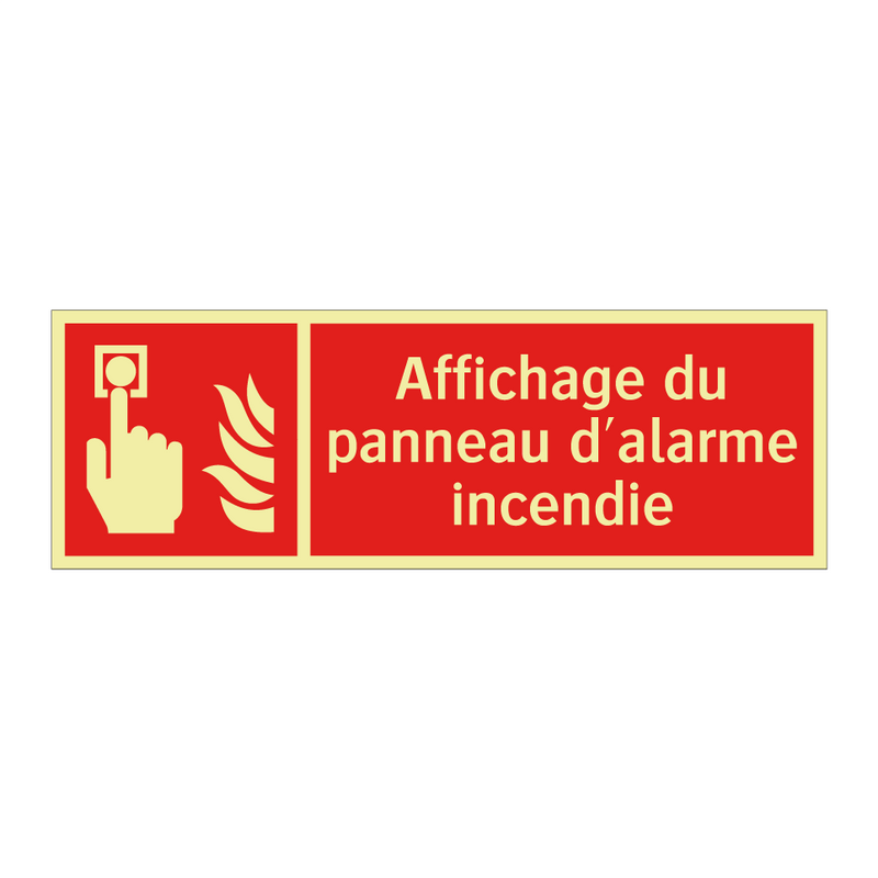 Affichage du panneau d'alarme incendie