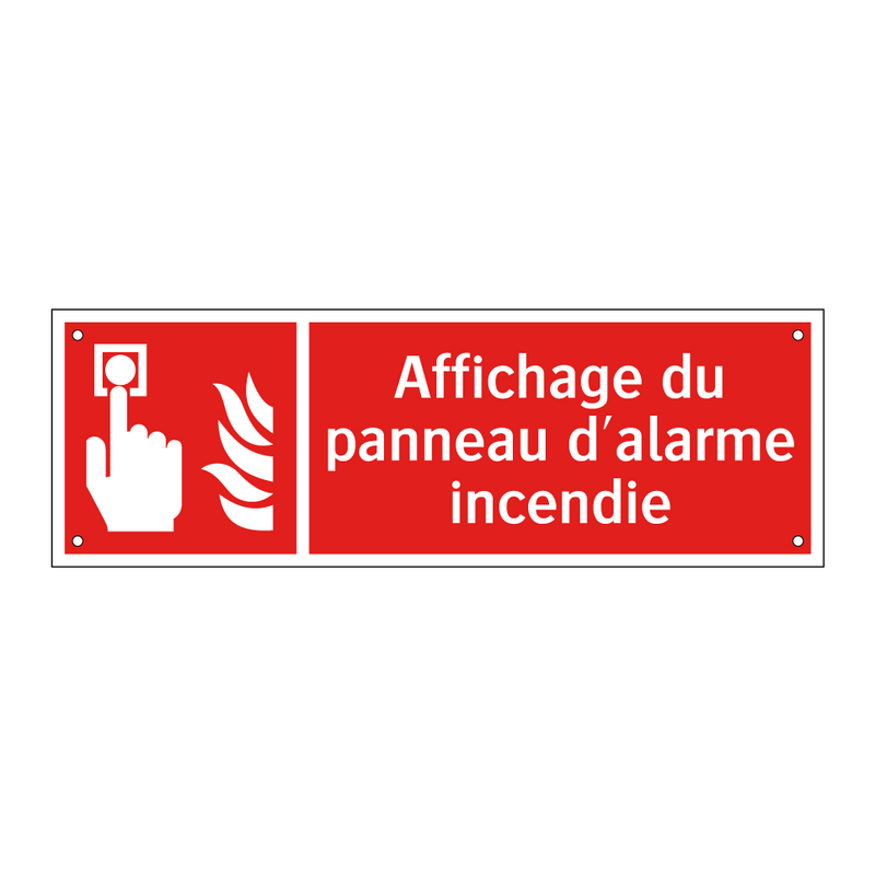 Affichage du panneau d'alarme incendie