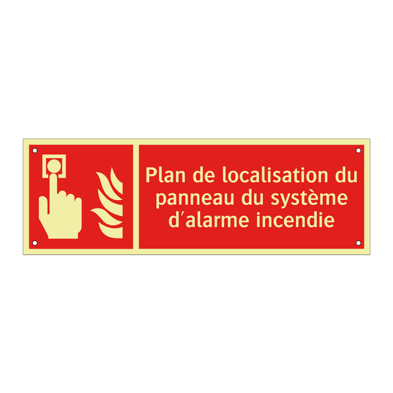 Plan de localisation du panneau du système d'alarme incendie