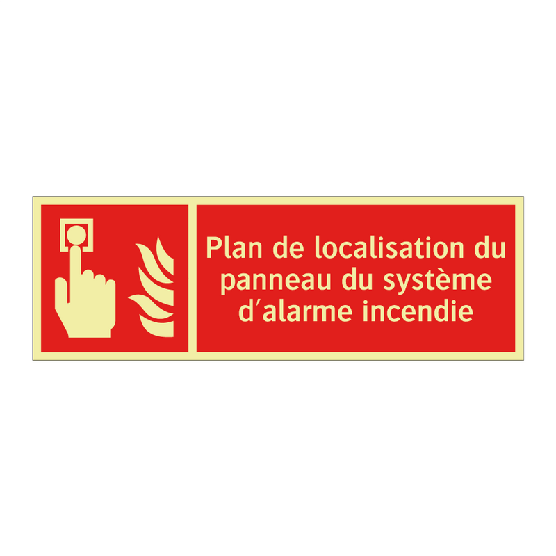 Plan de localisation du panneau du système d'alarme incendie