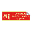 Couverture anti-feu derrière la porte