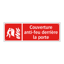 Couverture anti-feu derrière la porte