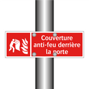 Couverture anti-feu derrière la porte