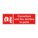 Couverture anti-feu derrière la porte