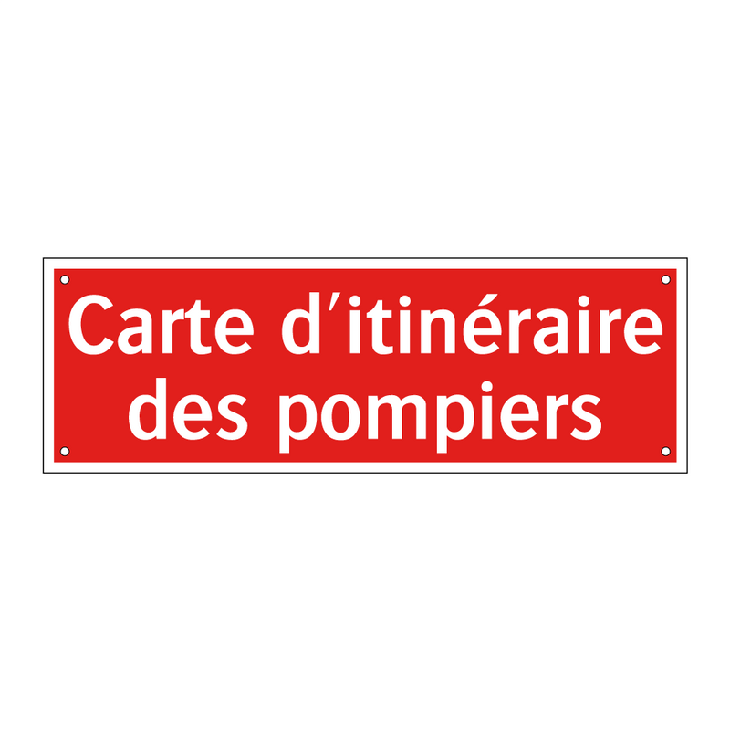 Carte d'itinéraire des pompiers