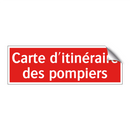 Carte d'itinéraire des pompiers