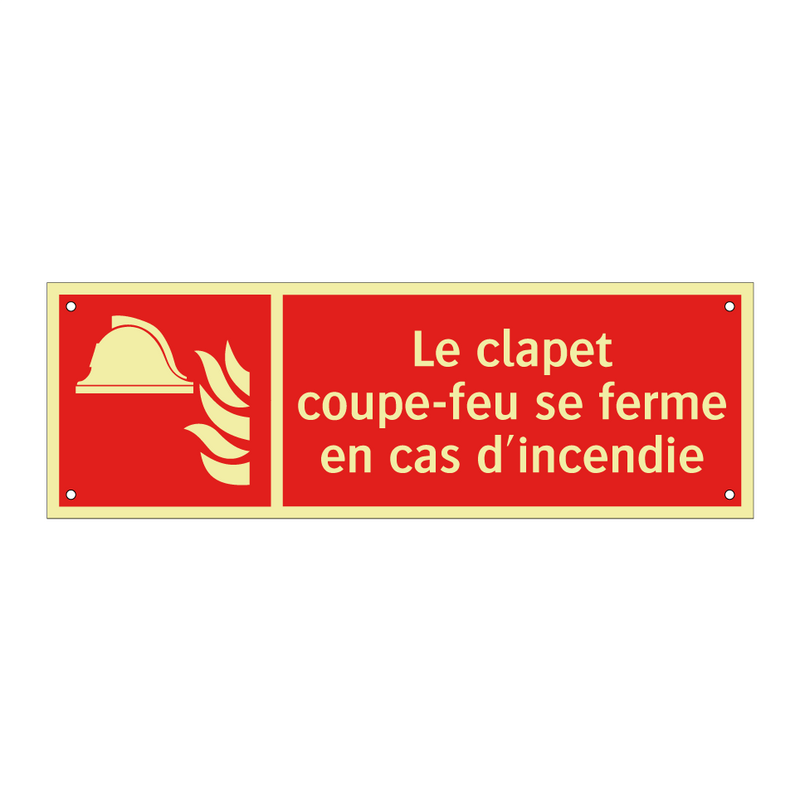 Le clapet coupe-feu se ferme en cas d'incendie